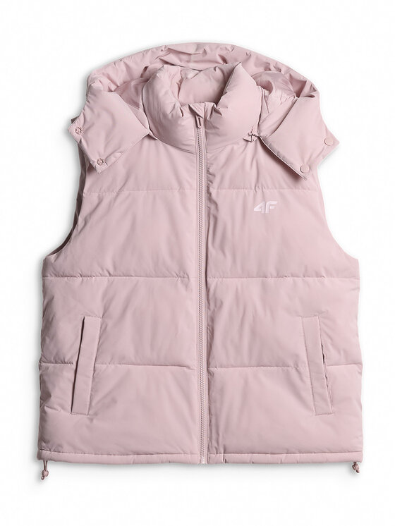 4F 4F Bezrękawnik ESSENTIAL 3 Różowy jasny Loose Fit