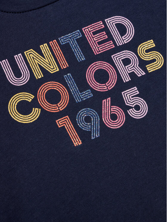 United Colors Of Benetton United Colors Of Benetton Póló 3I1XC1527 Sötétkék Regular Fit