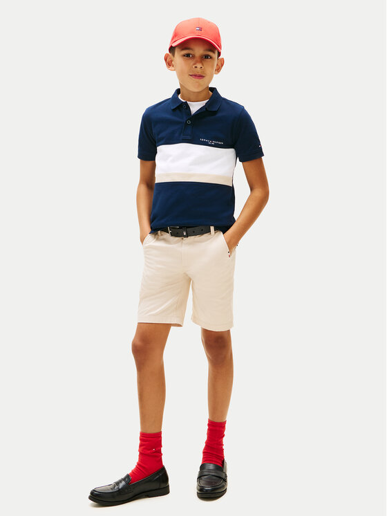 Tommy Hilfiger Tommy Hilfiger Polo KB0KB10383 Granatowy Regular Fit