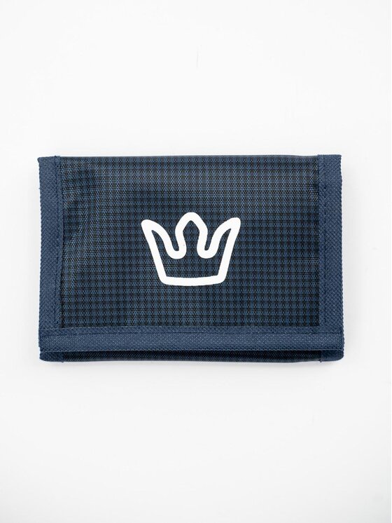 Jigga Wear Jigga Wear Portfel męski Materiałowy Portfel SPORTOWY ZAMYKANY Granatowy Jigga Wear Simple Crown uni Granatowy
