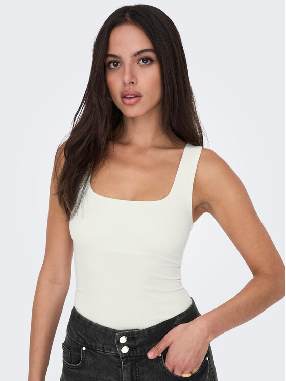 ONLY ONLY Top Lea 15278090 Alb Regular Fit