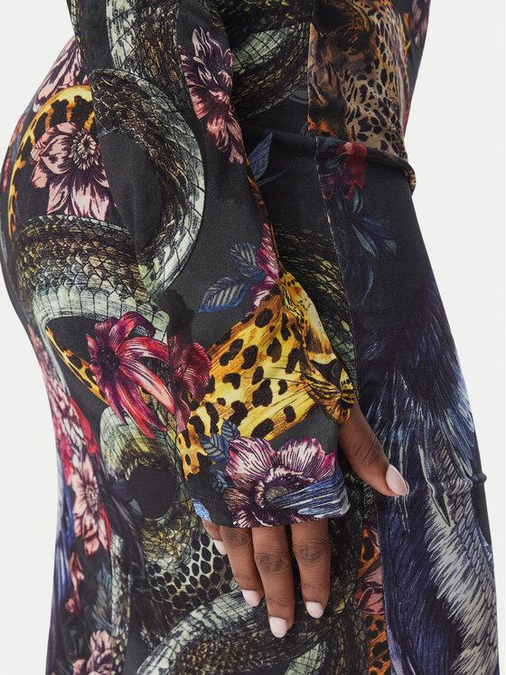 Just Cavalli Just Cavalli Coctailkleid 81PAO942 JS566 Bunt Slim Fit