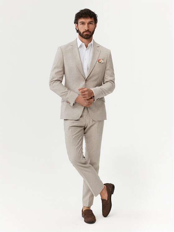 Evenemen Evenemen Garnitur Passa Beżowy Slim Fit