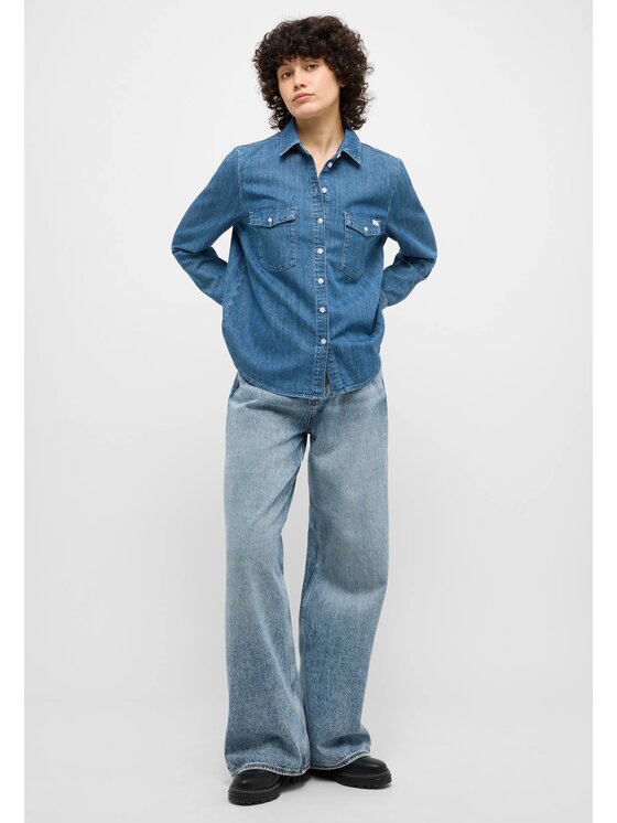 Mustang Mustang Camicia Style Sedana Basic Shirt Blu Regular Fit