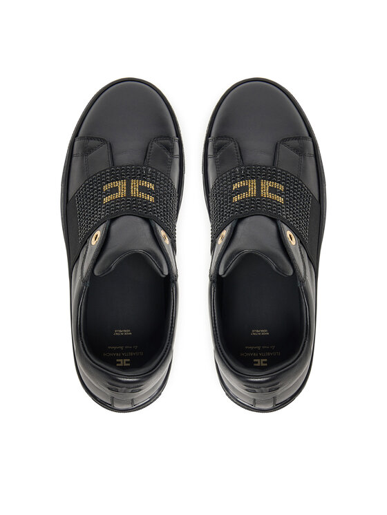 Elisabetta Franchi Elisabetta Franchi Сникърси Low Cut Velcro F4A9-E0355-1251 D Черен