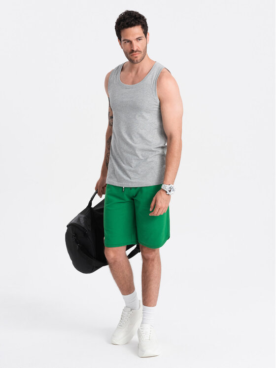Ombre Ombre Tank top OM-TSBT-0192 Šedá Regular Fit