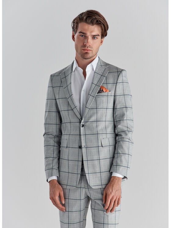 Pako Lorente Pako Lorente Marynarka P22SF-3G-010 Szary Slim Fit