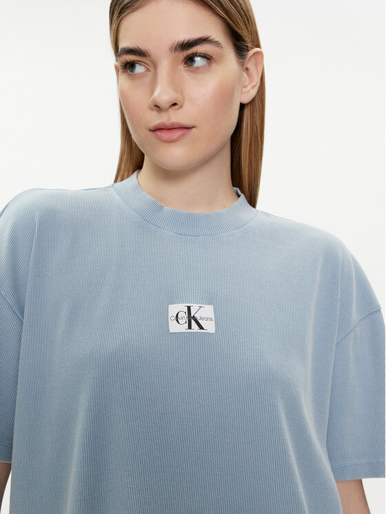 Calvin Klein Jeans Calvin Klein Jeans T-shirt J20J223278 Plava Boyfriend Fit