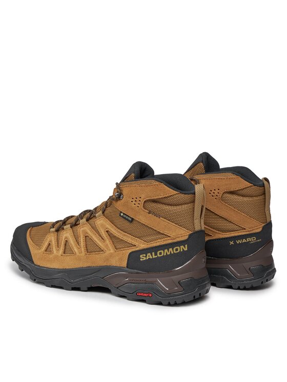 Salomon Salomon Туристически X Ward Leather Mid GORE-TEX L47181800 Кафяв