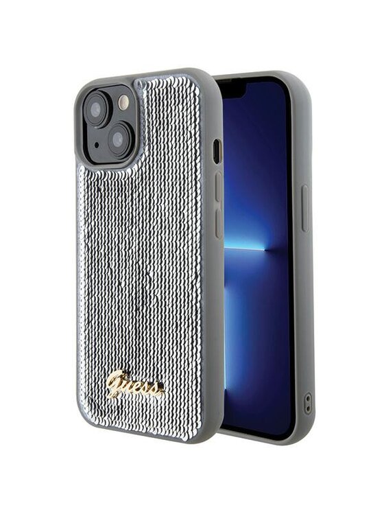 Etui na telefon Guess, Srebrne, iPhone 15
