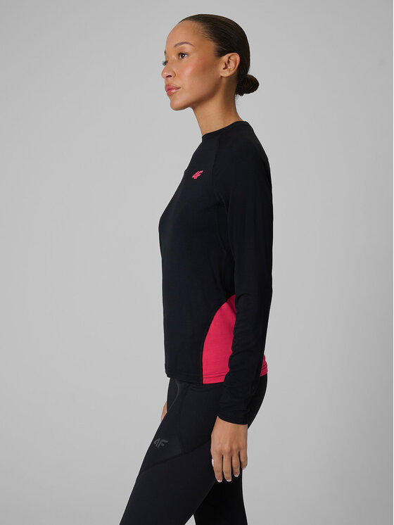 4F 4F Bluza techniczna TREKKING Czarny Regular Fit