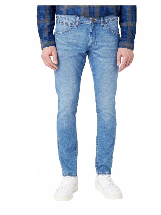 Wrangler Wrangler Jeansy BRYSON Niebieski Skinny Fit