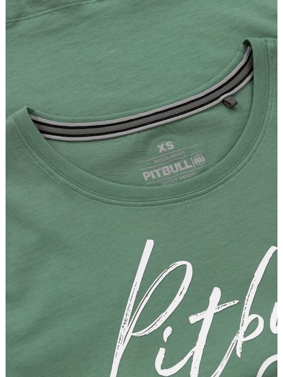 PITBULL PITBULL T-Shirt Koszulka damska PITBULL SD L Zielony Regular Fit