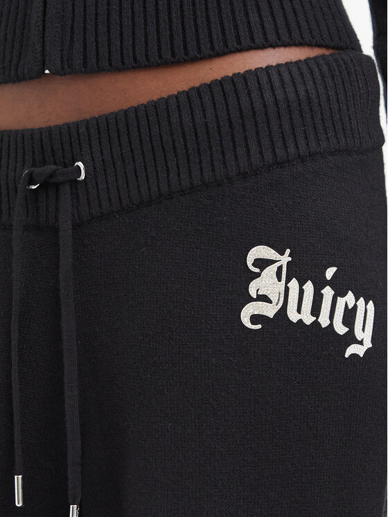 Juicy Couture Juicy Couture Megztos kelnės JCWBJ226310 Juoda Relaxed Fit