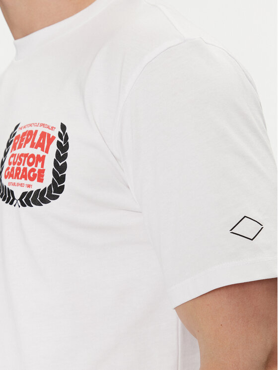 REPLAY Replay Тишърт M6765.000.22662 Бял Regular Fit