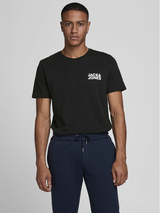 Jack&Jones T-krekls Corp Logo 12151955 Melns Slim Fit