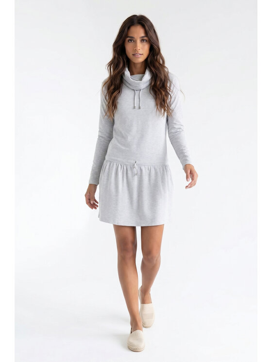 FIGL FIGL Φόρεμα καθημερινό M1378 Γκρι Straight Fit