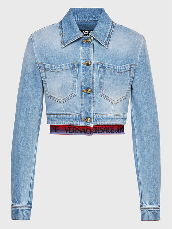 Versace Jeans Couture Versace Jeans Couture Jeansová bunda 74HAS46B Modrá Regular Fit