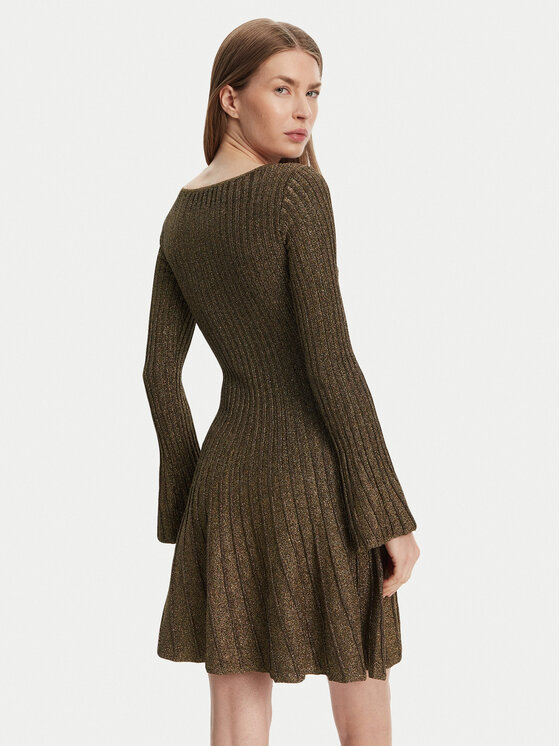 STAUD STAUD Sukienka dzianinowa Raquel R25R2116LX Zielony Slim Fit