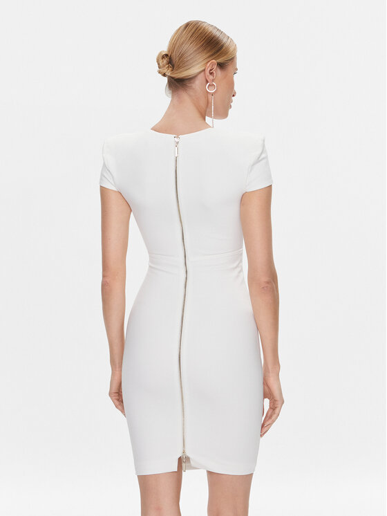 Marciano Guess Marciano Guess Koktejlové šaty 4RGK67 6375Z Bílá Slim Fit