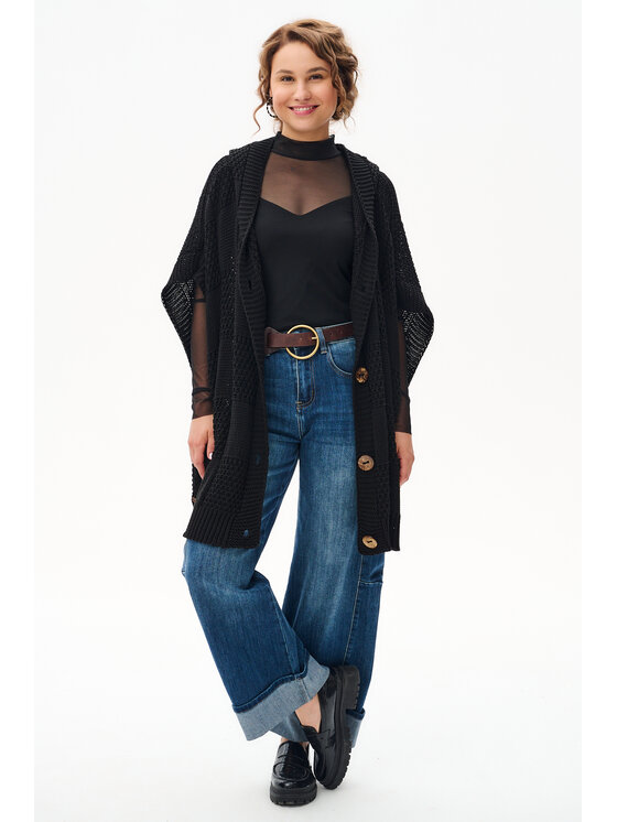 blue shadow blue shadow Kardigan Tamashi Czarny Regular Fit