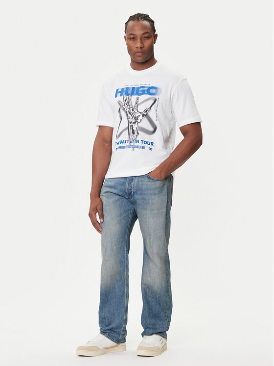 HUGO HUGO T-krekls Nopix 50543494 Balts Regular Fit