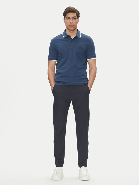 BOSS BOSS Polo marškinėliai Passertip 50507699 Mėlyna Slim Fit