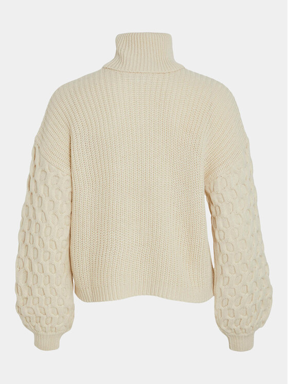 Vila Vila Rollkragenpullover 14089911 Beige Regular Fit