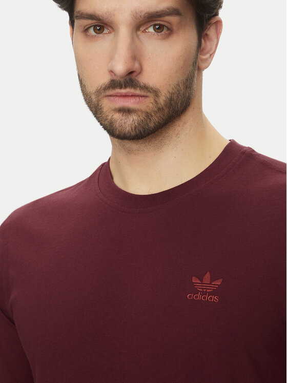 adidas adidas Футболка Trefoil Essentials JC9992 Бордовий Regular Fit