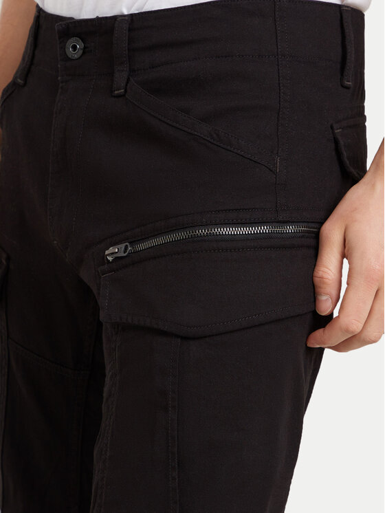 G-Star Raw G-Star Raw Παντελόνι υφασμάτινο Zip Cargo 3D D25665-D846 Μαύρο Tapered Fit