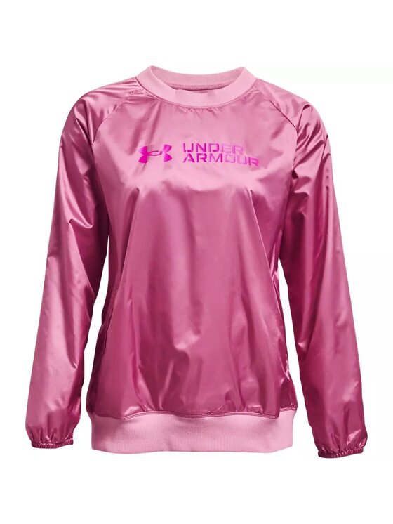Under Armour Under Armour Bluza Recover Woven Shine Crew Różowy Loose Fit