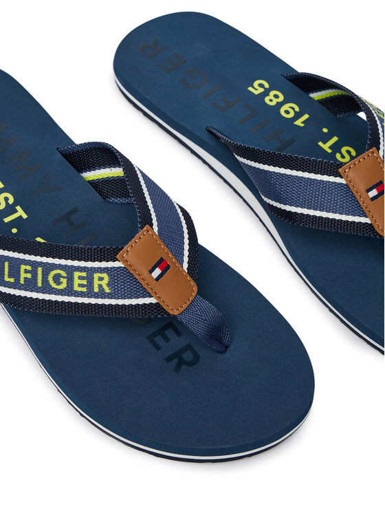 Tommy Hilfiger Tommy Hilfiger Japonki Sporty Hilfiger Beach Sandal FM0FM05805 Niebieski