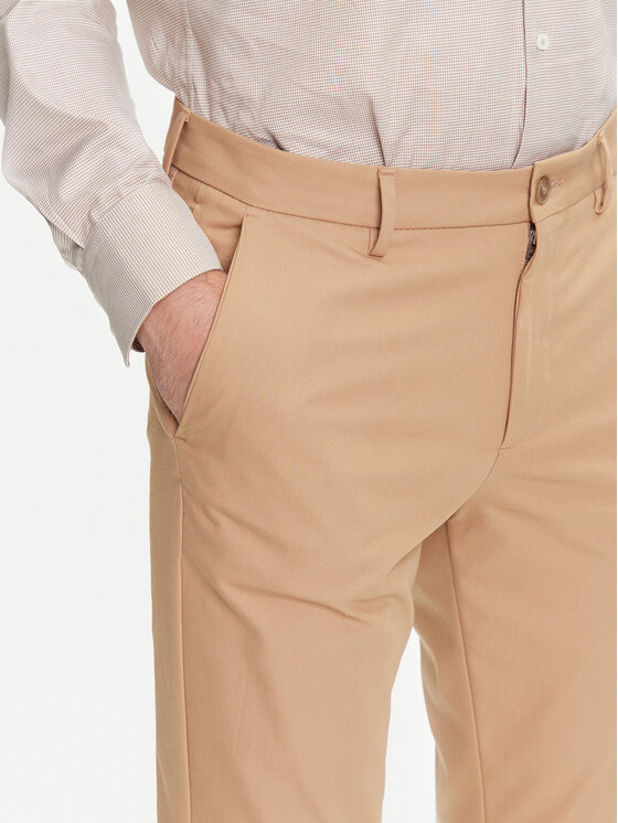 BOSS BOSS Chino nohavice P-Kaiton1 50543945 Béžová Slim Fit