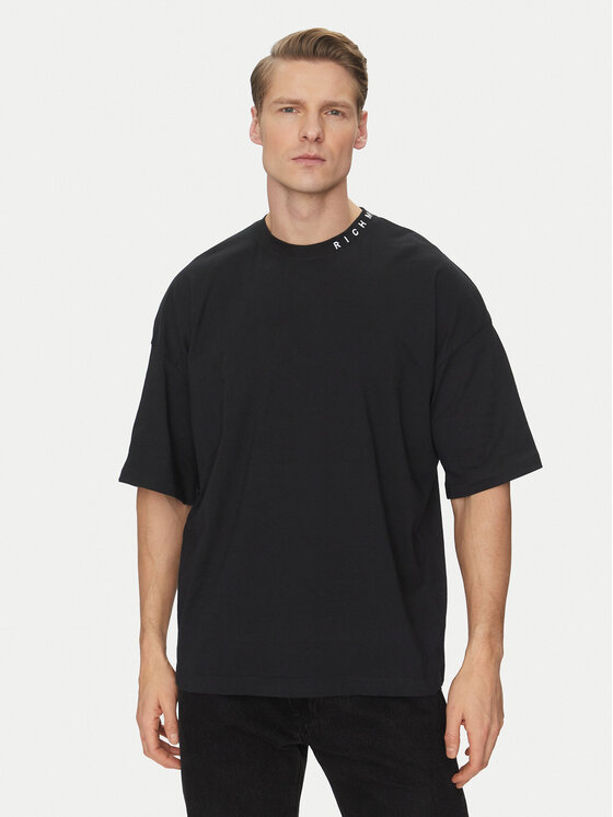 Richmond X Richmond X T-Shirt Bani UMA24058TS Czarny Regular Fit