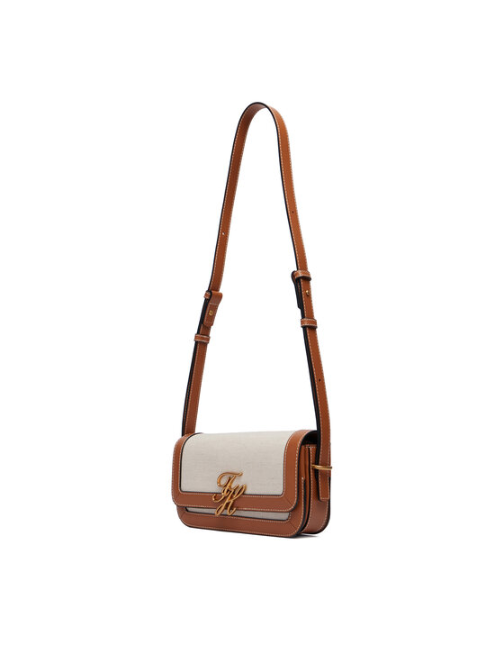 Tommy Hilfiger Tommy Hilfiger Τσάντα Th Script Flap Crossover Canvas AW0AW18737 Κρεμ