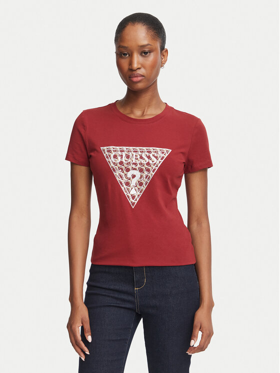 Guess Guess Tricou W6BI61 K7948 Vișiniu Regular Fit
