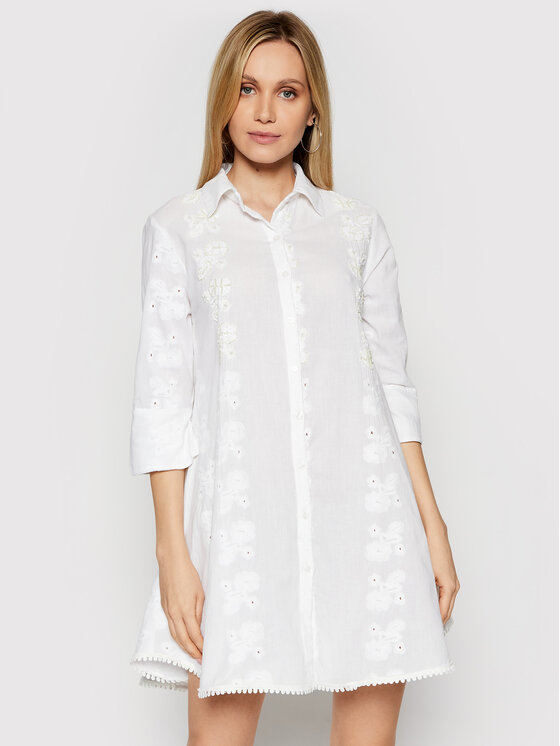 Vestito chemisier Romina IC21 002 Bianco Regular