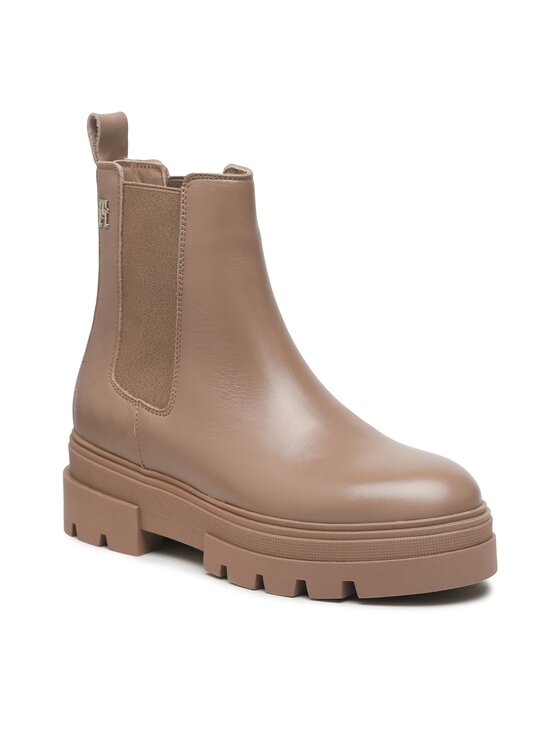 Tommy Hilfiger Tommy Hilfiger Боти тип челси Monochromatic Chelsea Boot FW0FW06899 Бежов