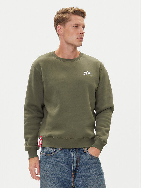 Alpha Industries Alpha Industries Pulóver Basic 188307 Zöld Regular Fit