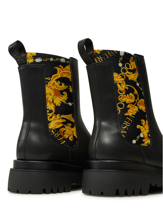Versace Jeans Couture Versace Jeans Couture Kotníková obuv s elastickým prvkem Drew 77VA3S60 Černá