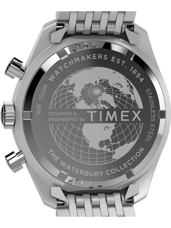 Timex Timex Zegarek TW2Y18500 Srebrny