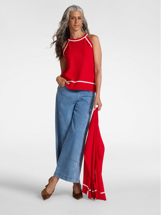 Elena Mirò Elena Mirò Sweter M565Z000706N0A4 Czerwony Regular Fit