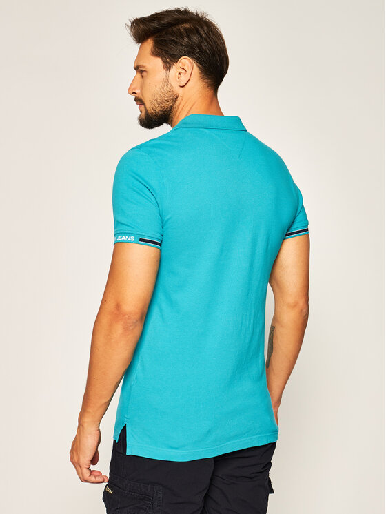 Tommy Jeans Polokošeľa Detail Rib DM0DM07803 Modrá Slim Fit | Modivo.sk