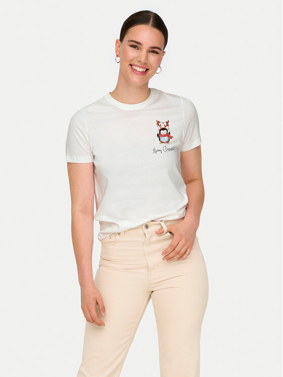 ONLY ONLY Póló Kita 15331069 Fehér Regular Fit