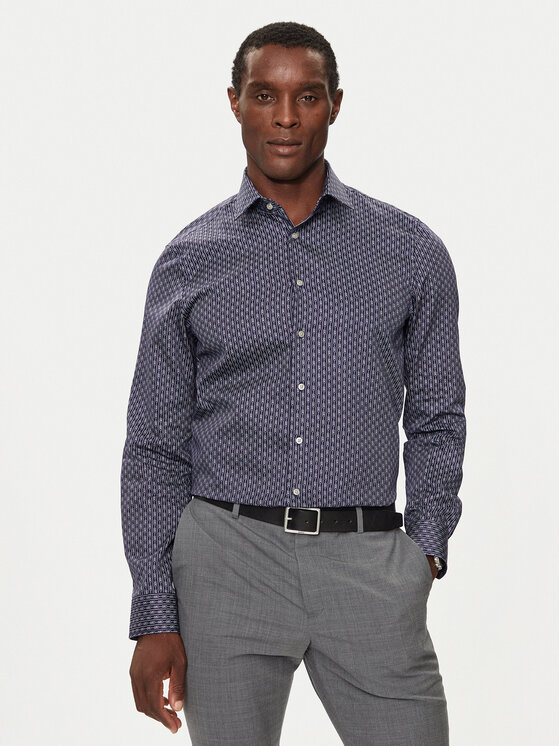 Michael Kors Michael Kors Košeľa MK0DS01396 Tmavomodrá Regular Fit