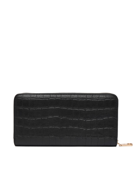 Calvin Klein Calvin Klein Didelė Moteriška Piniginė Ck Croc Long Zip Around LV04F1096G Juoda