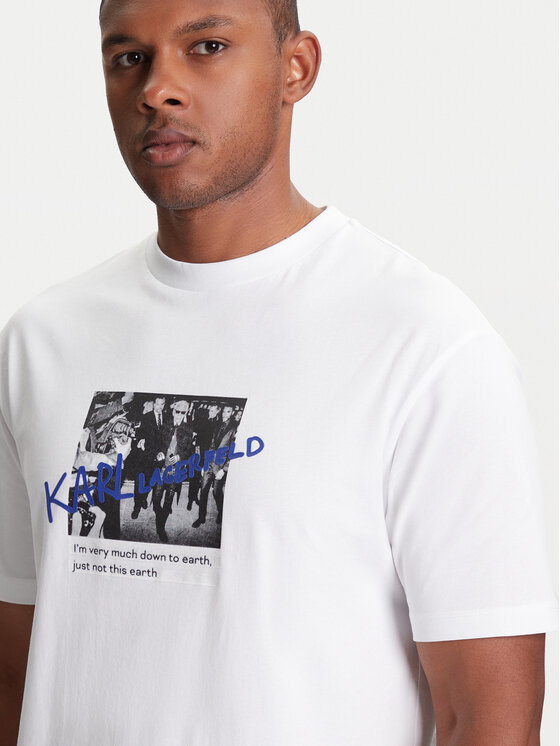 KARL LAGERFELD KARL LAGERFELD Póló 755143 553225 Fehér Regular Fit