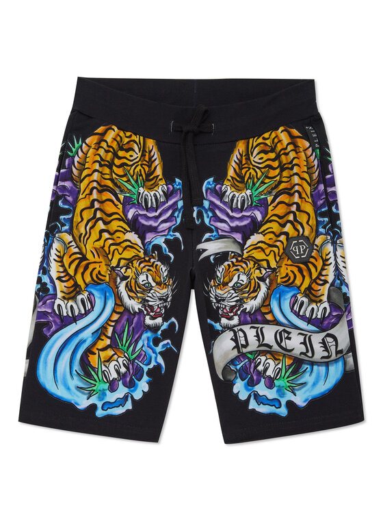 PHILIPP PLEIN PHILIPP PLEIN Šortky 27601 Černá Jogger Fit