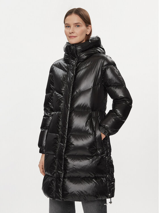 Woolrich Woolrich Vatovaná bunda Aliquippa Long CFWWOU0926FRUT3085 Černá Regular Fit