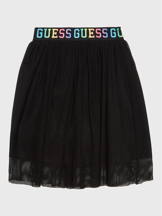 Guess Guess Trapecijos formos sijonas J3RD10 KACZ0 Juoda Regular Fit